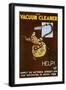 Advert, Vacuum Cleaner-John Hassall-Framed Art Print