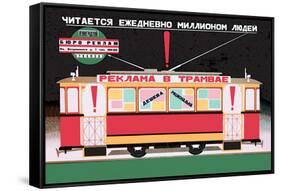 Advertise on the Tram-Dmitri Bulanov-Framed Stretched Canvas