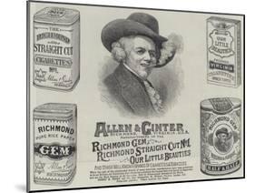 Advertisement, Allen and Ginter-null-Mounted Giclee Print