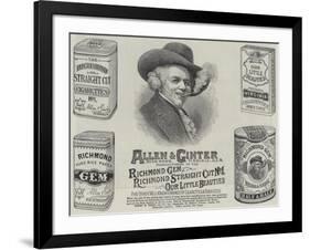 Advertisement, Allen and Ginter-null-Framed Giclee Print