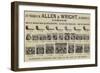 Advertisement, Allen and Wright-null-Framed Giclee Print