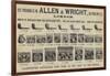 Advertisement, Allen and Wright-null-Framed Giclee Print