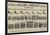 Advertisement, Allen and Wright-null-Framed Giclee Print