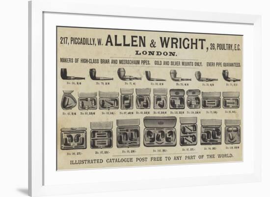 Advertisement, Allen and Wright-null-Framed Giclee Print