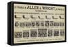 Advertisement, Allen and Wright-null-Framed Stretched Canvas