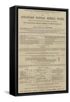 Advertisement, Apollinaris Natural Mineral Water-null-Framed Stretched Canvas