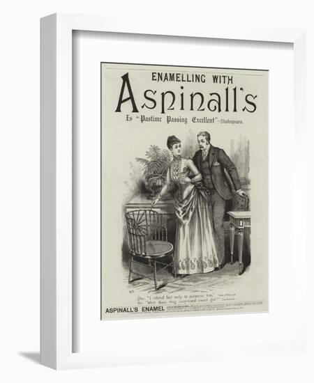 Advertisement, Aspinall's Enamel-null-Framed Giclee Print