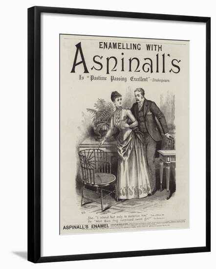 Advertisement, Aspinall's Enamel-null-Framed Giclee Print