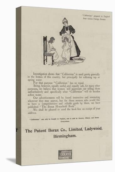 Advertisement, Borax Antiseptic-null-Stretched Canvas