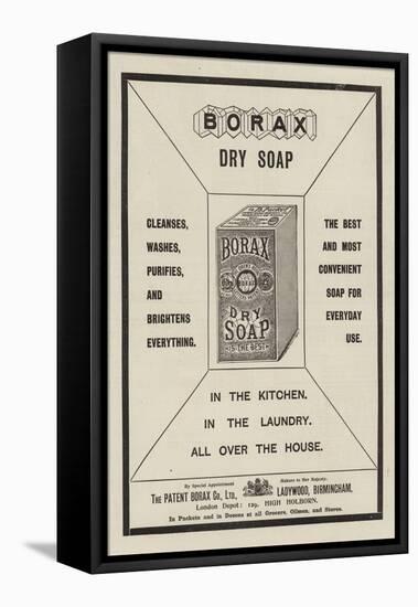 Advertisement, Borax Dry Soap-null-Framed Stretched Canvas