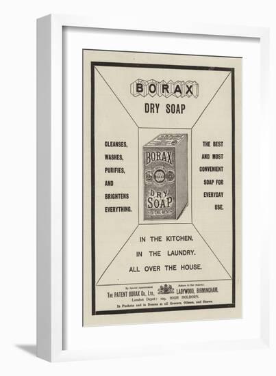 Advertisement, Borax Dry Soap-null-Framed Giclee Print