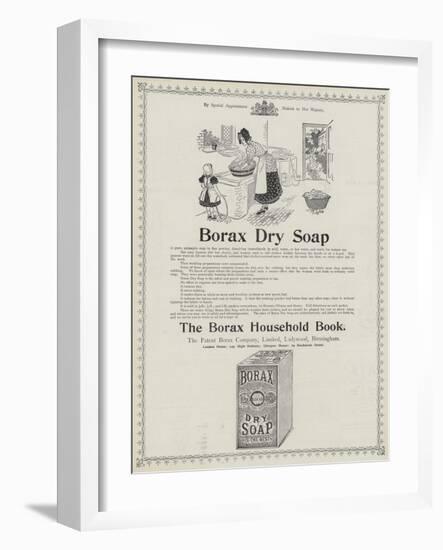 Advertisement, Borax Dry Soap-null-Framed Giclee Print