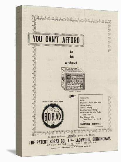 Advertisement, Borax-null-Stretched Canvas