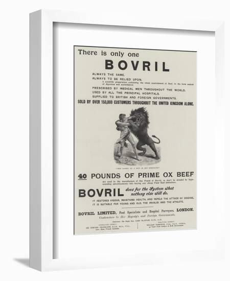 Advertisement, Bovril-null-Framed Giclee Print