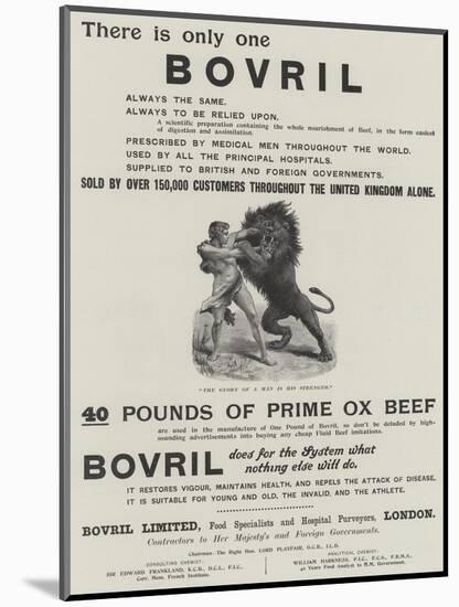 Advertisement, Bovril-null-Mounted Giclee Print