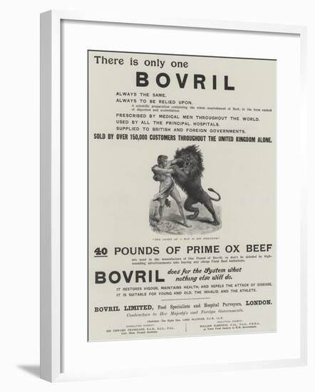 Advertisement, Bovril-null-Framed Giclee Print