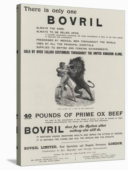 Advertisement, Bovril-null-Stretched Canvas