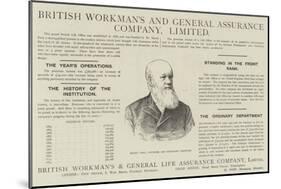 Advertisement, British Workman's and General Life Assurance Company-null-Mounted Giclee Print