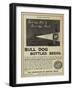 Advertisement, Bull Dog Bottled Beers-null-Framed Giclee Print