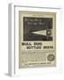 Advertisement, Bull Dog Bottled Beers-null-Framed Giclee Print