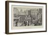 Advertisement, Busy London Corners, an Everyday Scene at Ludgate Circus-null-Framed Giclee Print