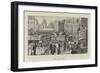 Advertisement, Busy London Corners, an Everyday Scene at Ludgate Circus-null-Framed Giclee Print