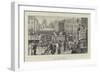 Advertisement, Busy London Corners, an Everyday Scene at Ludgate Circus-null-Framed Giclee Print