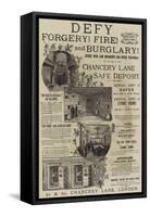 Advertisement, Chancery Lane Safe Deposit-null-Framed Stretched Canvas