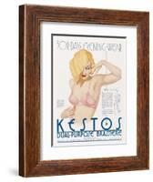 Advertisement Designed by Leo Kline for Kestos Lingerie-null-Framed Art Print