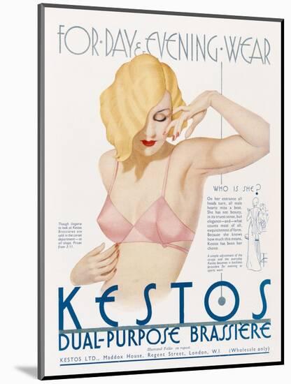 Advertisement Designed by Leo Kline for Kestos Lingerie-null-Mounted Art Print