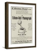 Advertisement, Edison-Bell Phonograph-null-Framed Giclee Print