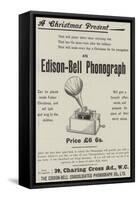 Advertisement, Edison-Bell Phonograph-null-Framed Stretched Canvas
