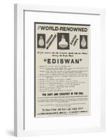 Advertisement, Ediswan Lamps-null-Framed Giclee Print