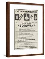 Advertisement, Ediswan Lamps-null-Framed Giclee Print