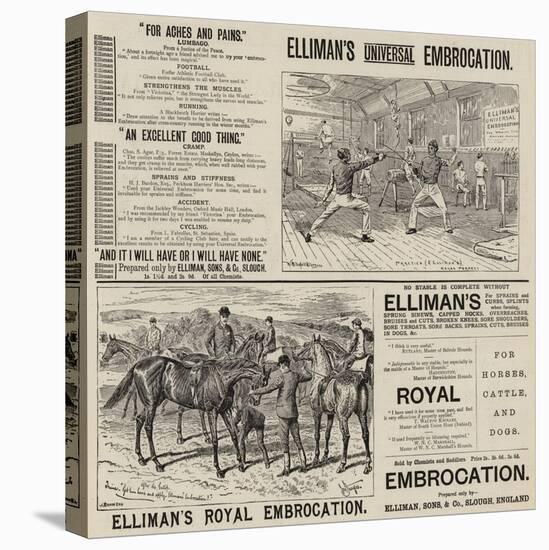 Advertisement, Elliman's Embrocation-null-Stretched Canvas