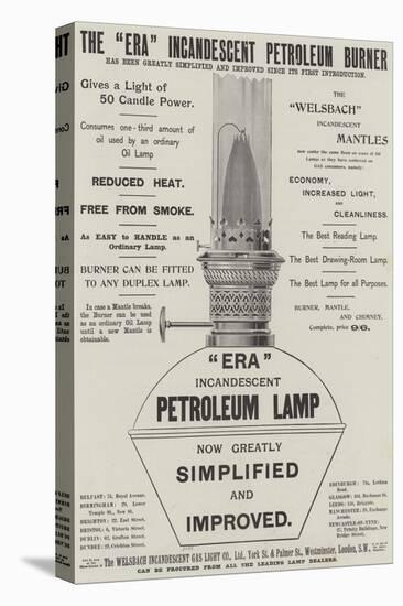 Advertisement, Era Incandescent Petroleum Burner-null-Stretched Canvas