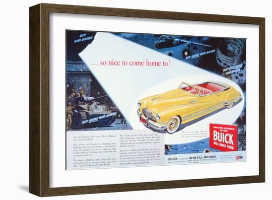 Advertisement for a Buick Motorcar, 1945-null-Framed Giclee Print