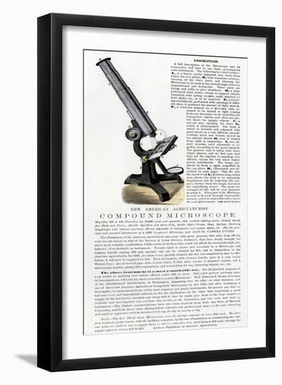 Advertisement for a Compound Microscope, US, 1870s-null-Framed Giclee Print