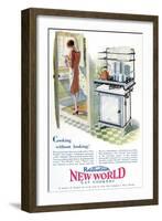 Advertisement for a Gas Cooker Produced by the 'New World' Company, 1928-null-Framed Art Print