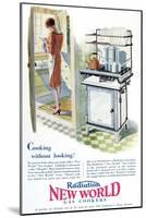 Advertisement for a Gas Cooker Produced by the 'New World' Company, 1928-null-Mounted Art Print