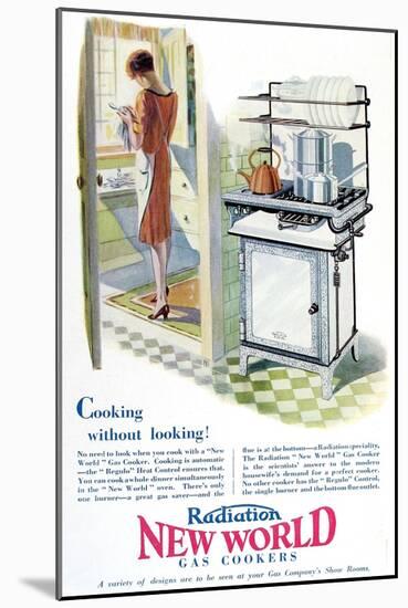 Advertisement for a Gas Cooker Produced by the 'New World' Company, 1928-null-Mounted Art Print