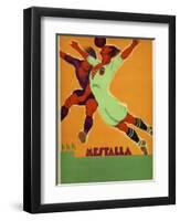 Advertisement for a Match Between Valencia and an English Team at the Mesta-Spanish School-Framed Giclee Print