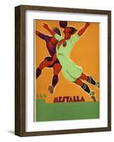 Advertisement for a Match Between Valencia and an English Team at the Mesta-Spanish School-Framed Giclee Print
