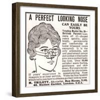 Advertisement for a 'Nose Shaper', 1900s-English School-Framed Giclee Print