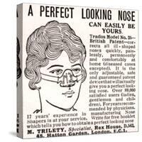 Advertisement for a 'Nose Shaper', 1900s-English School-Stretched Canvas