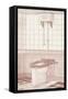 Advertisement for a Water Closet-null-Framed Stretched Canvas