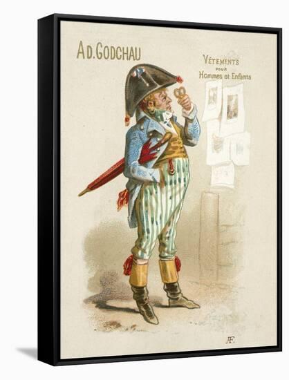 Advertisement for Ad Godchau Men's and Children's Clothes-null-Framed Stretched Canvas