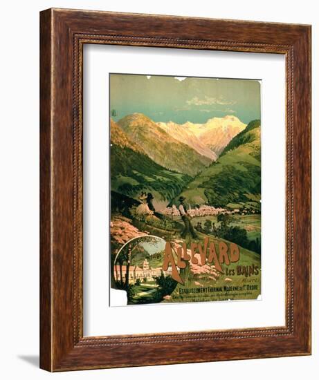 Advertisement for "Allevard Les Bains," Isere-null-Framed Giclee Print