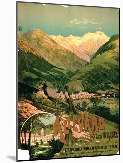Advertisement for "Allevard Les Bains," Isere-null-Mounted Giclee Print