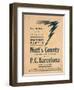 Advertisement for an Exhibition Match Between Notts County and Barcelona-null-Framed Giclee Print